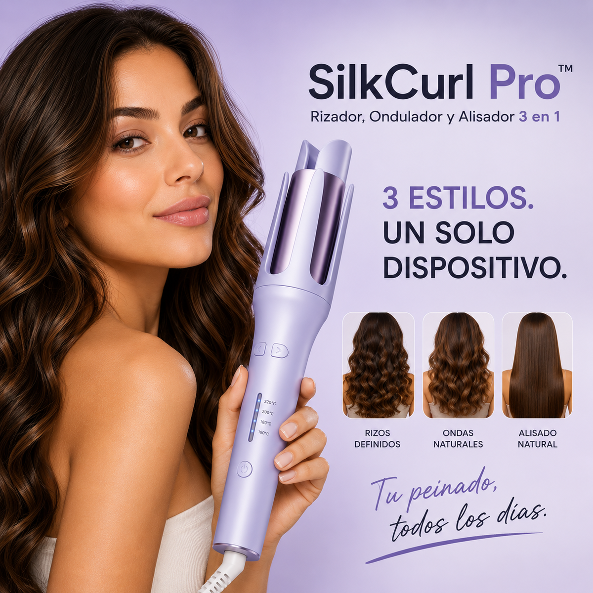 SilkCurl Pro™ Rizador 3 en 1