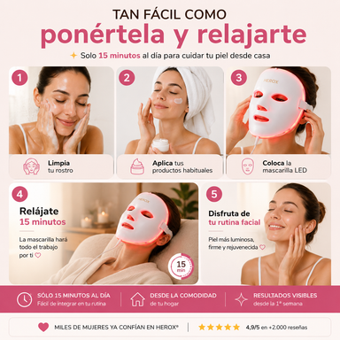 Máscara Facial LED AURORA