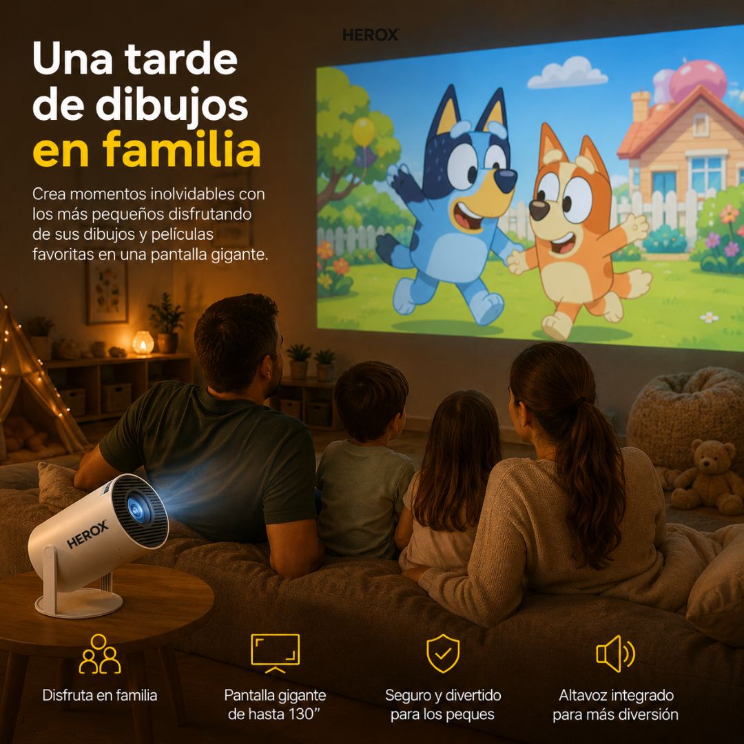 Mini Proyector portátil VisionMax Pro™ FullHD